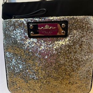 My Flat in London Gold Glitter Crossbody with Black Trim